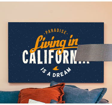Quadro com letras vivendo na califórnia - TenStickers