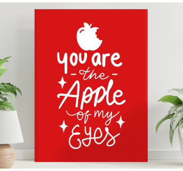Quadro com letras você É minha maçã - TenStickers