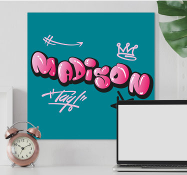 Quadro com o abecedário design de nomes criativos - TenStickers