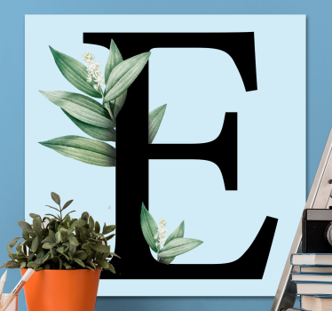 Quadro com o abecedário e com folhas - TenStickers