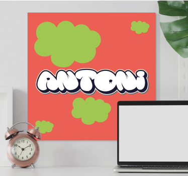 Quadro com o abecedário em estilo de letra divertido - TenStickers