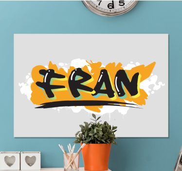 Quadro com o abecedário em estilo de letras negras - TenStickers