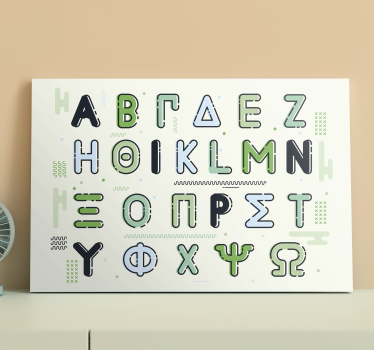 Quadro com o alfabeto Alfabeto grego - TenStickers