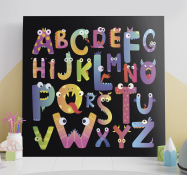 Quadro com o alfabeto Alfabeto infantil - TenStickers