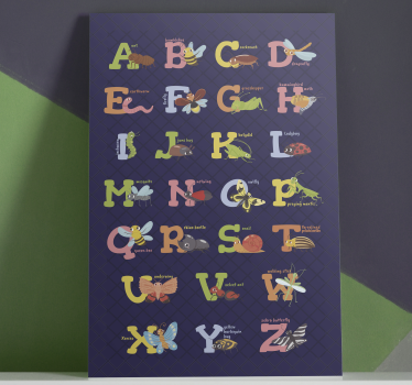 Quadro com o alfabeto Alfabeto ingles - TenStickers