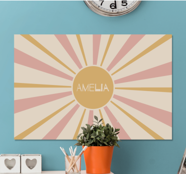 Quadro com o abecedário design de amélia sunburst - TenStickers