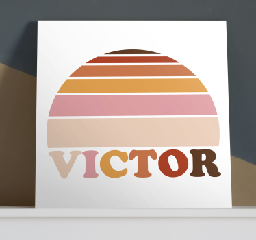 Quadro vintage nome do pôr do sol - TenStickers