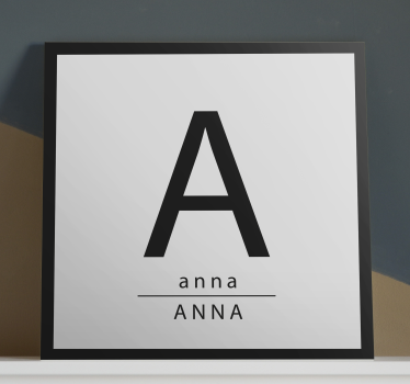 Quadro com o abecedário exibição inicial personalizada - TenStickers