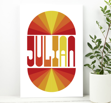 Quadro vintage nome personalizado do nascer do sol - TenStickers