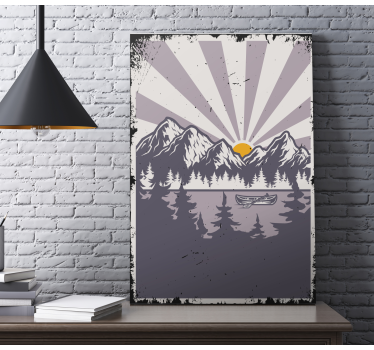 Quadro de paisage paisagem lago e montanhas - TenStickers