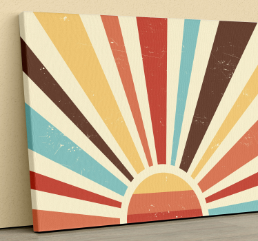 Quadro com paisage Pôr do sol vintage abstrato - TenStickers