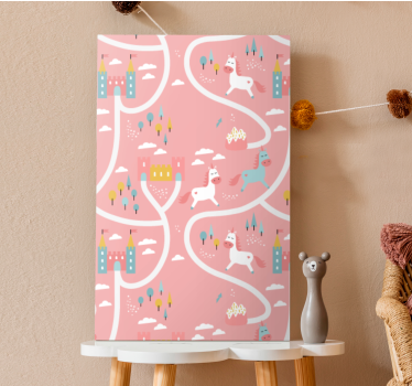Quadro com veados na jornada divertida do unicórnio - TenStickers