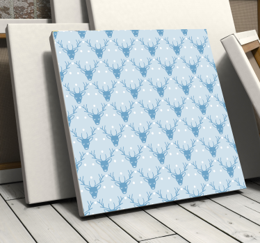 Quadro com veados padrão de veado inverno - TenStickers