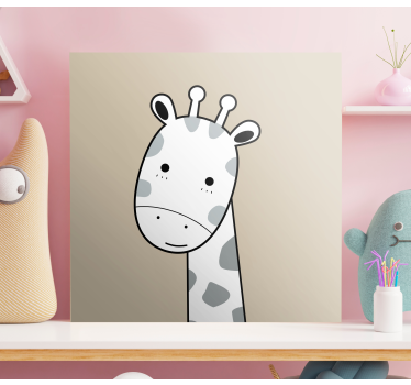 Quadro de animais Girafa bege nórdica - TenStickers