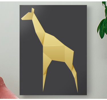 Quadro de animais Girafa de origami - TenStickers
