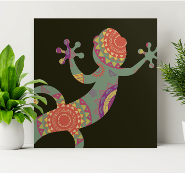 Quadro animais ilustração geométrica de réptil - TenStickers
