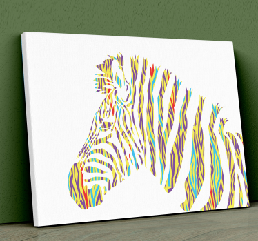 Quadro de animais Impressão em tela de animal zebra vintage - TenStickers