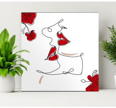 Quadro de arte lábios elegantes - TenStickers