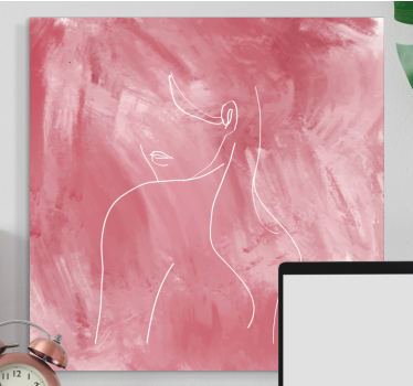 Quadro de arte linha feminina abstrata - TenStickers