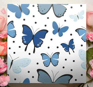 Quadro de borboletas coleção borboleta azul - TenStickers