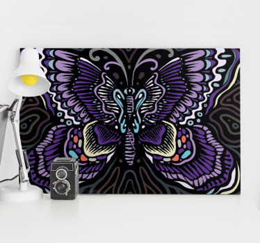 Quadro de borboletas com design intricado - TenStickers