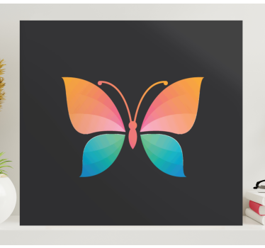 Quadro de borboletas exibição vibrante de borboletas - TenStickers