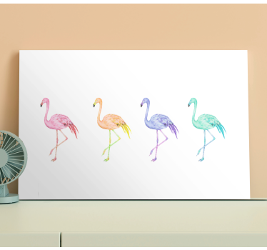 Quadro de pássaros coleção de flamingos diversos - TenStickers
