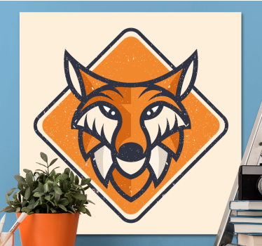 Quadro animais ícone de raposa estilizada - TenStickers