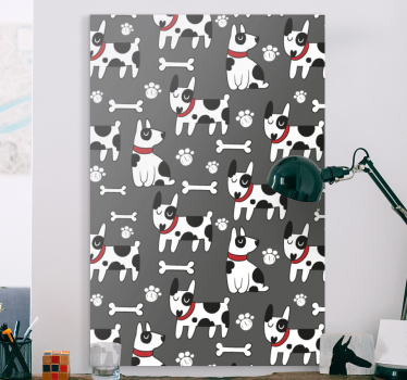 Quadro de cães com padrões brincalhões - TenStickers