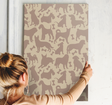 Quadro de cães com padrões caninos divertidos - TenStickers