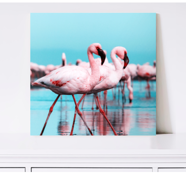 Quadro de pássaros flamingos cor-de-rosa majestosos - TenStickers