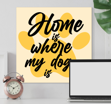 Quadro de cães é onde o coração está - TenStickers