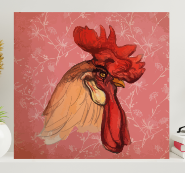 Quadro de pássaros com ilustração de galo - TenStickers