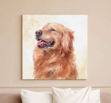 Quadro de cães ilustração de golden retriever - TenStickers