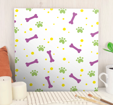 Quadro de cães impressões vibrantes de patas - TenStickers