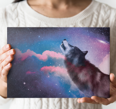 Quadro de cães lobo majestoso uivando - TenStickers