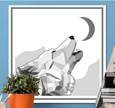 Quadro de cães lobo uivante - TenStickers