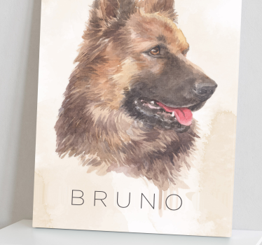 Quadro de cães retrato de pastor alemão - TenStickers