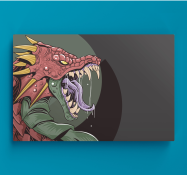 Quadro de dinossauro criatura dragão feroz - TenStickers