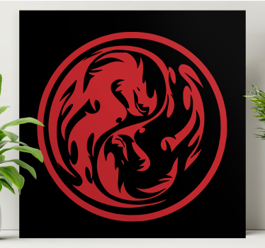 Quadro de dinossauro design de dragão dinâmico - TenStickers