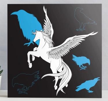 Quadro de dinossauro voo do pégaso mítico - TenStickers