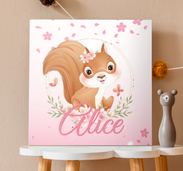 Quadro de elefantes com design de esquilo alegre - TenStickers