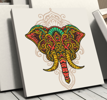 Quadro de elefantes com motivo intricado de elefantes - TenStickers