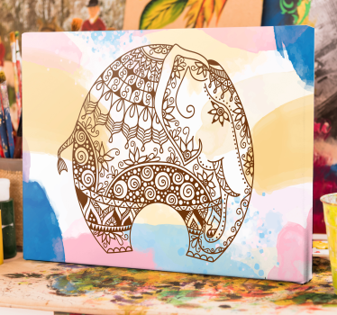 Quadro de elefantes ilustração de elefante decorativa - TenStickers