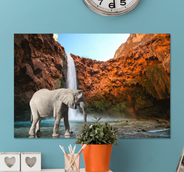 Quadro de elefantes oásis do elefante majestoso - TenStickers
