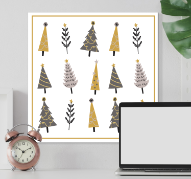 Quadro de flores Árvores de natal ornamentais - TenStickers