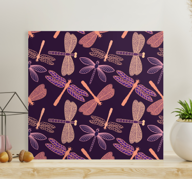 Quadro de libélulas com padrões delicados - TenStickers
