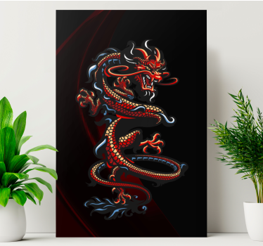 Quadro de libélulas design de dragão majestoso - TenStickers