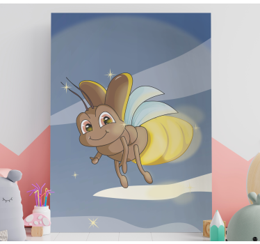 Quadro de pássaros inseto voador feliz - TenStickers