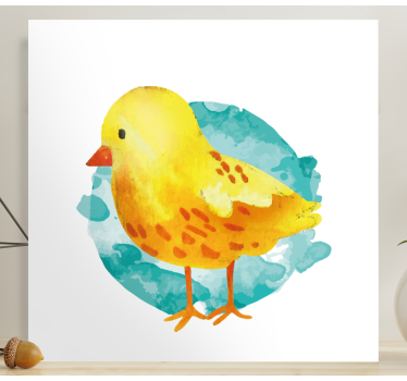 Quadro de pássaros pintinho amarelo encantador - TenStickers